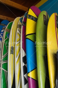 Fair Trade Photo Colour image, Peru, South America, Sport, Surf, Surfboard, Vertical