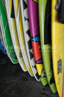 Fair Trade Photo Colour image, Peru, South America, Sport, Surf, Surfboard, Vertical