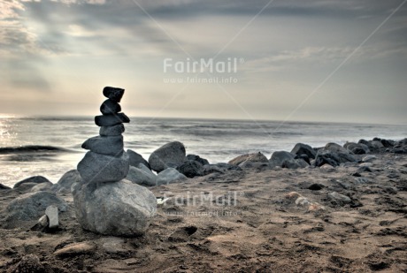 Fair Trade Photo Balance, Colour image, Condolence-Sympathy, Horizontal, Peru, Sea, South America, Stone, Water, Wellness