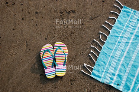 Fair Trade Photo Beach, Bus, Colour image, Flipflop, Good trip, Holiday, Horizontal, Relax, Transport, Travel