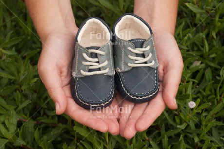 Fair Trade Photo Birth, Colour image, Horizontal, New baby, Peru, Red, Shoe, South America