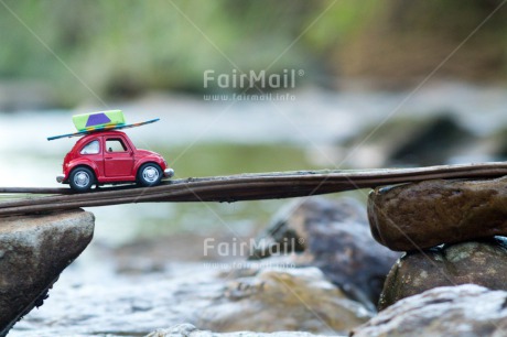 Fair Trade Photo Car, Colour image, Good trip, Holiday, Horizontal, Peru, River, South America, Surfboard, Transport, Travel, Water