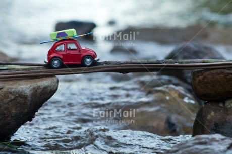 Fair Trade Photo Car, Colour image, Good trip, Holiday, Horizontal, Peru, River, South America, Surfboard, Transport, Travel, Water