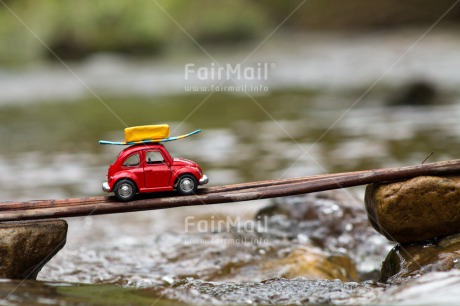 Fair Trade Photo Car, Colour image, Good trip, Holiday, Horizontal, Peru, River, South America, Surfboard, Transport, Travel, Water