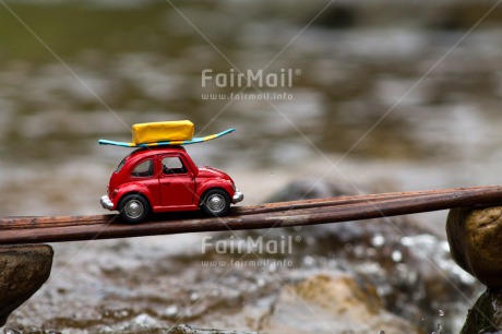 Fair Trade Photo Car, Colour image, Good trip, Holiday, Horizontal, Peru, River, South America, Surfboard, Transport, Travel, Water