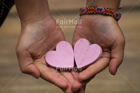 Fair Trade Photo Bracelet, Colour image, Fathers day, Hands, Heart, Horizontal, Love, Marriage, Mothers day, Peru, Pink, South America, Together, Two, Valentines day, Wedding, Wood