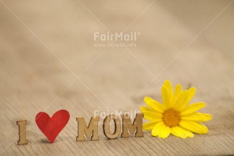 Fair Trade Photo Colour image, Flower, Heart, Horizontal, Letters, Love, Mother, Mothers day, Peru, Red, South America, Text, Vintage, Wood, Yellow