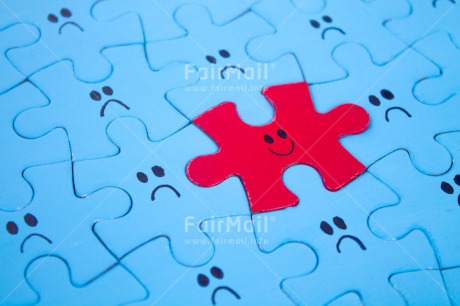 Fair Trade Photo Blue, Business, Colour image, Different, Indoor, Peru, Puzzle, Red, Smile, Smiling, South America, Studio
