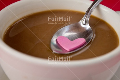 Fair Trade Photo Chocolate, Colour image, Cup, Fathers day, Heart, Horizontal, Love, Mothers day, Peru, Pink, South America, Spoon, Thinking of you