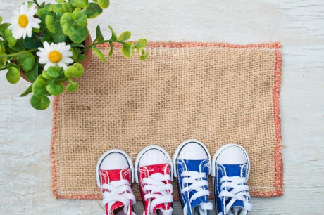 Fair Trade Photo Colour image, Doormat, Family, Horizontal, Moving, New home, Peru, Plant, Shoe, South America, Welcome home