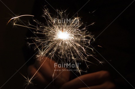 Fair Trade Photo Black, Colour image, Firework, Hand, Horizontal, Light, New Year, Peru, South America