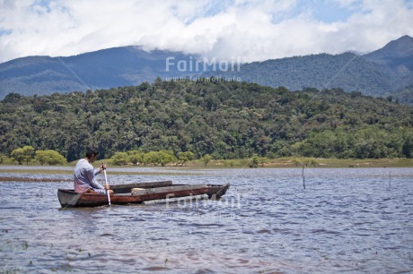 Fair Trade Photo Boat, Chachapoyas, Colour image, Horizontal, Lake, Landscape, Nature, Peru, South America, Water