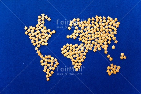 Fair Trade Photo Blue, Christmas, Christmas decoration, Colour, Colour image, Horizontal, Object, Place, South America, Star, World, World map, Yellow