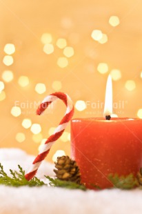 Fair Trade Photo Candle, Candy stick, Christmas, Christmas decoration, Colour, Colour image, Flame, Light, Nature, Object, Place, Red, South America, Vertical, Yellow