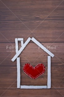 Fair Trade Photo Build, Colour, Colour image, Food and alimentation, Heart, Home, Move, Nest, New home, New life, Object, Owner, Peru, Place, Red, South America, Sweet, Vertical, Welcome home, White, Wood