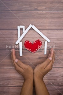 Fair Trade Photo Body, Build, Colour, Colour image, Food and alimentation, Hand, Heart, Home, Move, Nest, New home, New life, Object, Owner, Peru, Place, Red, South America, Sweet, Vertical, Welcome home, White, Wood