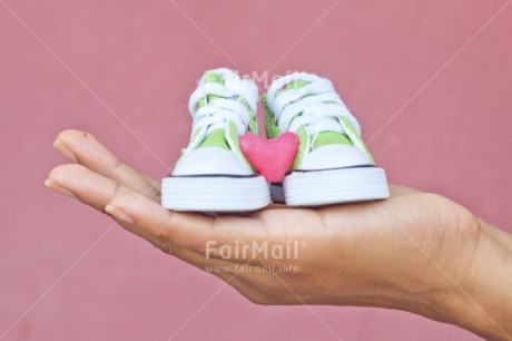 Fair Trade Photo Birth, Birthday, Colour image, Green, Hand, Heart, Horizontal, Love, New baby, Peru, Purple, Shoe, South America, Tarapoto travel, Valentines day