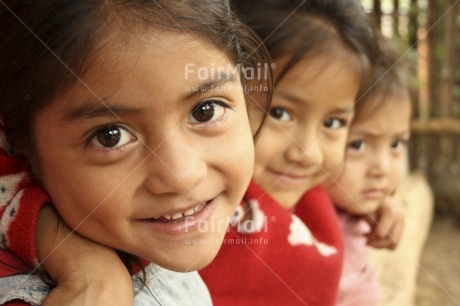 Fair Trade Photo Activity, Colour image, Cute, Dailylife, Embracing, Friendship, Group of girls, Horizontal, Hug, Looking at camera, Multi-coloured, Outdoor, People, Perspective, Peru, Portrait halfbody, Smile, Smiling, Solidarity, South America, Together, Values