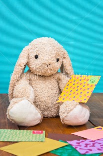 Fair Trade Photo Animals, Birthday, Colour image, Envelope, Letter, Love, Peluche, Peru, Rabbit, South America, Thinking of you