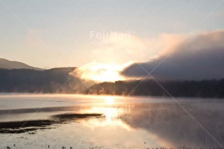 Fair Trade Photo Chachapoyas, Colour image, Horizontal, Lake, Landscape, Nature, Peru, Reflection, South America, Sun, Sunrise, Water