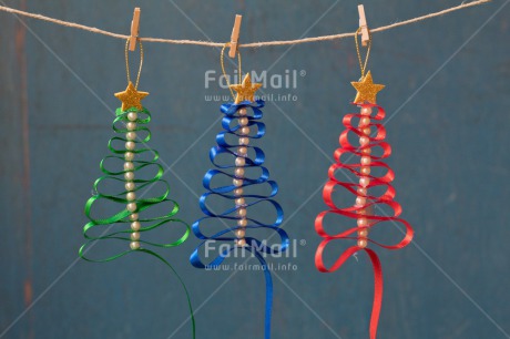 Fair Trade Photo Blue, Christmas, Christmas decoration, Christmas tree, Colour, Colour image, Green, Horizontal, Object, Place, Red, South America, Star, Washingline