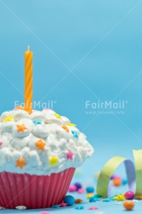 Fair Trade Photo Birthday, Blue, Cake, Candle, Candy, Colour, Colour image, Cupcake, Decoration, Emotions, Food and alimentation, Happy, Object, Party, Peru, Place, South America, Vertical