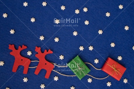 Fair Trade Photo Animals, Blue, Christmas, Christmas decoration, Colour, Colour image, Deer, Horizontal, Object, Peru, Place, Present, Sledding, Snow, Snowflake, South America