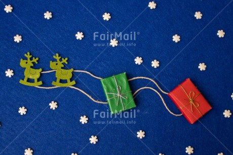 Fair Trade Photo Animals, Blue, Christmas, Christmas decoration, Colour, Colour image, Deer, Green, Horizontal, Object, Peru, Place, Present, Red, Sledding, Snow, Snowflake, South America