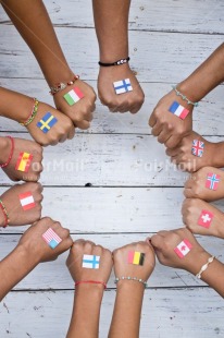 Fair Trade Photo Body, Bracelet, Brother, Colour image, Flag, Friendship, Hand, Hope, Horizontal, Object, Peace, People, Peru, Place, Solidarity, South America, Together, Tolerance, Union, Values, Vertical