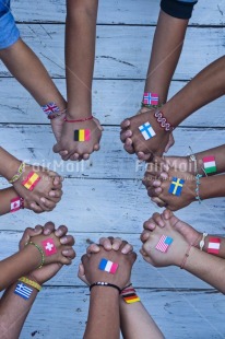 Fair Trade Photo Body, Bracelet, Brother, Colour image, Flag, Friendship, Hand, Hope, Horizontal, Object, Peace, People, Peru, Place, Solidarity, South America, Together, Tolerance, Union, Values, Vertical