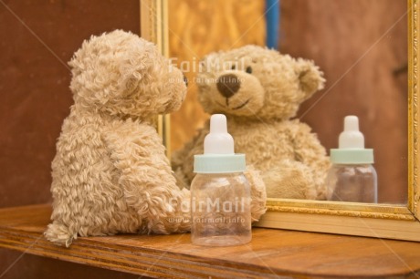 Fair Trade Photo Baby, Biberon, Birth, Blue, Boy, Colour, Horizontal, Mirror, New baby, Object, Peluche, People, Pregnant