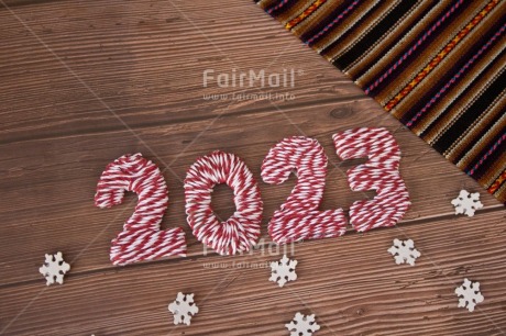 Fair Trade Photo 2023, Activity, Adjective, Celebrating, Colour, Horizontal, Nature, New Year, Object, Peruvian fabric, Present, Red, Snowflake, White, Wood