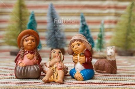 Fair Trade Photo Christmas, Christmas decoration, Creche, Family, Holy family, Object, People, Peruvian style