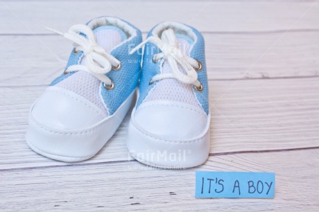 Fair Trade Photo Baby, Birth, Blue, Boy, Clothing, Colour, Horizontal, New baby, Object, People, Pregnant, Shoe, Text