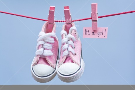 Fair Trade Photo Baby, Birth, Clothing, Colour, Girl, Horizontal, New baby, Object, People, Pink, Pregnant, Shoe, Text