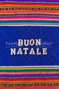 Fair Trade Photo Activity, Adjective, Blue, Celebrating, Christmas, Christmas decoration, Colour, Italian, Letter, Object, Peruvian fabric, Present, Text, Vertical, White
