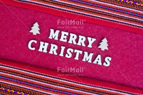 Fair Trade Photo Activity, Adjective, Celebrating, Christmas, Christmas decoration, Christmas tree, Colour, English, Horizontal, Letter, Object, Peruvian fabric, Present, Red, Text, White