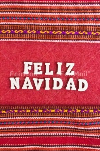 Fair Trade Photo Activity, Adjective, Celebrating, Christmas, Christmas decoration, Colour, Letter, Object, Peruvian fabric, Present, Red, Spanish, Text, Vertical, White