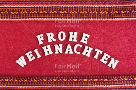 Fair Trade Photo Activity, Adjective, Celebrating, Christmas, Christmas decoration, Colour, German, Horizontal, Letter, Object, Peruvian fabric, Present, Red, Text, White