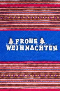 Fair Trade Photo Activity, Adjective, Blue, Celebrating, Christmas, Christmas decoration, Christmas tree, Colour, German, Letter, Object, Peruvian fabric, Present, Text, Vertical, White
