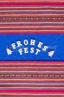 Fair Trade Photo Activity, Adjective, Blue, Celebrating, Christmas, Christmas decoration, Christmas tree, Colour, German, Letter, Object, Peruvian fabric, Present, Text, Vertical, White