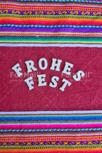 Fair Trade Photo Activity, Adjective, Celebrating, Christmas, Christmas decoration, Colour, German, Letter, Object, Peruvian fabric, Present, Red, Text, Vertical, White