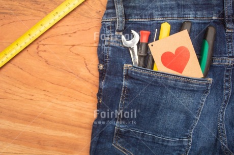 Fair Trade Photo Colour, Dad, Father, Fathers day, Heart, Jeans, Note, Object, People, Red, Tool, Trousers