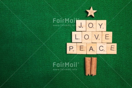 Fair Trade Photo Christmas, Christmas decoration, Christmas tree, Colour, Emotions, Green, Joy, Letter, Love, Object, Peace, Star, Text, Values