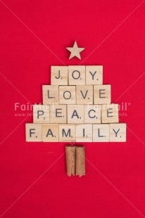 Fair Trade Photo Christmas, Christmas decoration, Christmas tree, Colour, Emotions, Family, Joy, Letter, Love, Object, Peace, People, Red, Star, Text, Values