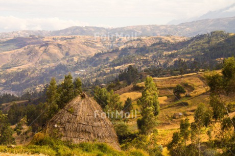 Fair Trade Photo Colour image, Day, Home, Horizontal, House, Landscape, Mountain, Nature, Outdoor, Peru, South America