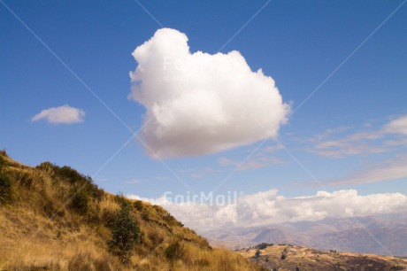 Fair Trade Photo Blue, Clouds, Colour image, Day, Horizontal, Mountain, Nature, Outdoor, Peru, Sky, South America