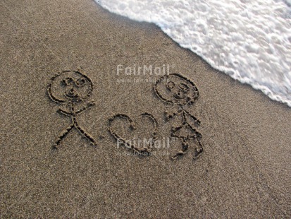 Fair Trade Photo Beach, Day, Friendship, Heart, Horizontal, Love, Outdoor, Peru, Sand, Sea, Smile, South America, Together, Water