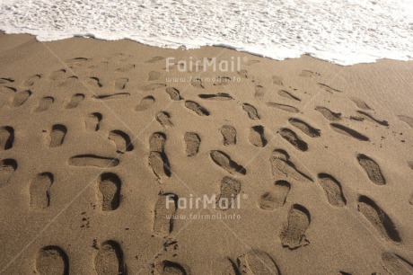 Fair Trade Photo Beach, Colour image, Day, Footstep, Friendship, Horizontal, Outdoor, Peru, Sand, Sea, Seasons, South America, Summer, Together, Water