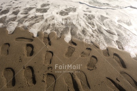 Fair Trade Photo Beach, Colour image, Day, Footstep, Friendship, Horizontal, Outdoor, Peru, Sand, Sea, Seasons, South America, Summer, Together, Water